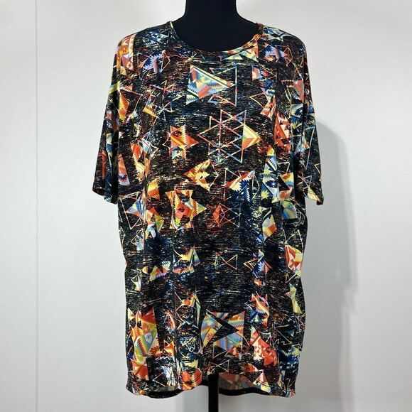 LuLaRoe Aztec Print Irma Tunic Top Size XS Women’s Colorful Oversized - Picture 2 of 6